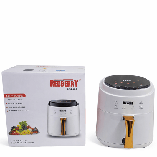 Redberry Electric Air Fryer 8L – 1400W Touch Control | - Elegant Households KE