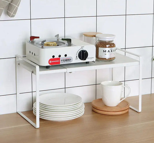 Retractable cabinet storage/spice under shelf rack/organizer | - Elegant Households KE