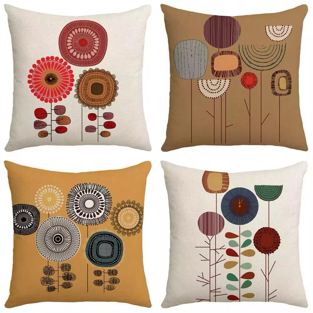 Retro Fashion Cotton Linen Blend Throw pillow Covers | - Elegant Households KE
