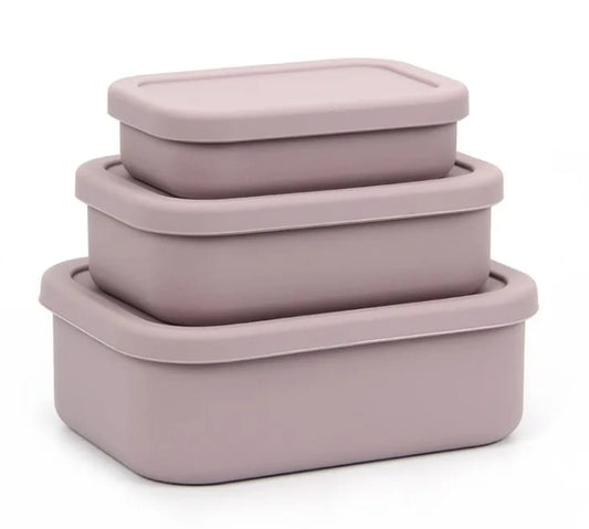 Reusable Leak Proof Silicone Lunch Box Set