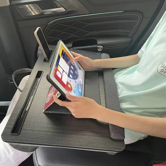 Portable Lap Desk – Laptop & Tablet Stand with Wrist Support, Mouse Pad & Storage