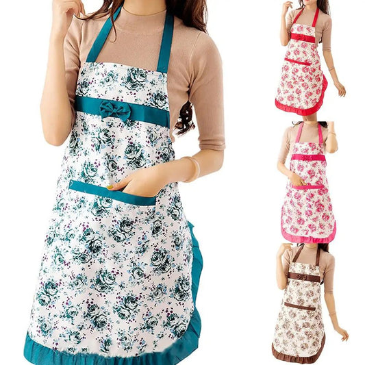 Floral Sleeveless Cooking Apro