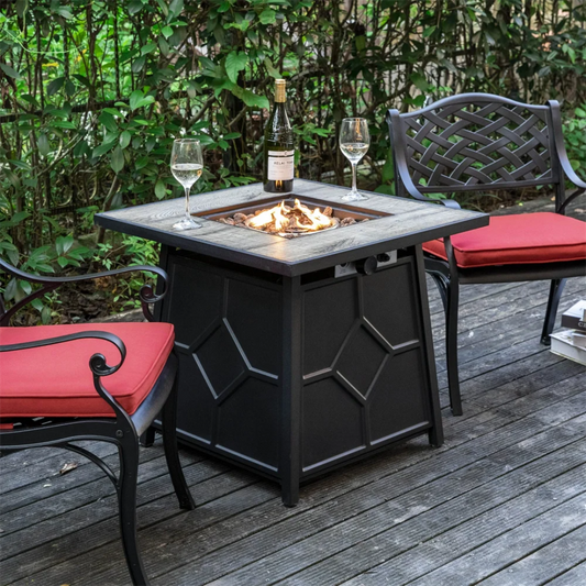 Endless Summer Square Propane Fire Pit Table