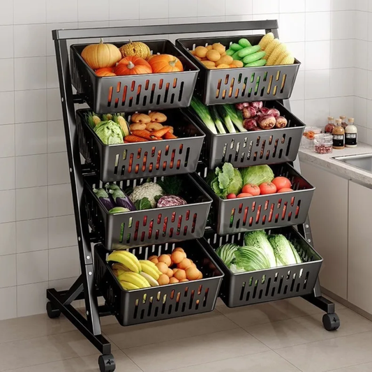 4 Layer Kitchen Vegetable basket rack