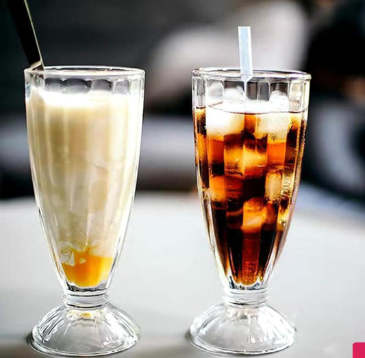 6 pc milk shake glasses