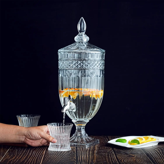 Glass Beverage Dispenser with Tap – Juice Decanter 3L & 5L