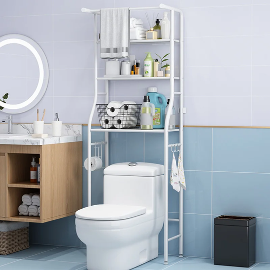 Over-the-Toilet Bathroom Organizer – Stainless Steel Storage Rack