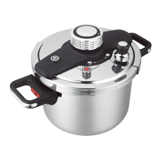 Non-Explosive Pressure Cooker 6L & 8L – Nonstick, Induction & Gas Stove Compatible, Safe Anti-Explosion Design