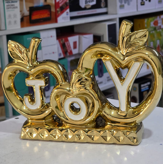 Elegant Golden Apple Ornament for Living Room & Office