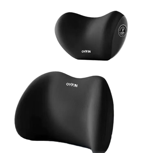 2 piece memory foam car headrest lumbar support
