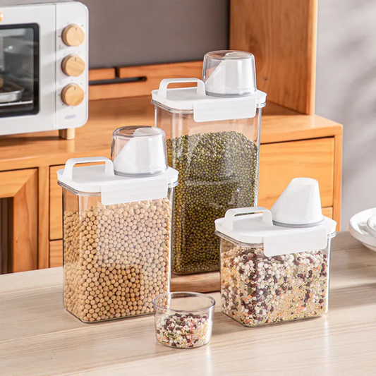 3pcs Storage containers with measuring cup