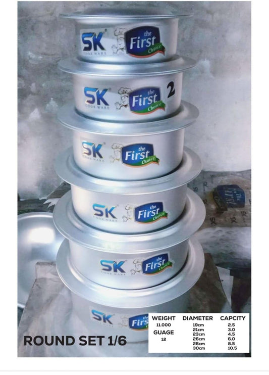 Agonised  round casserole 
Sk 
Capacity  2:5ltr
Capacity  3:0ltrCapacity 4:5ltr
Capacity 6:0 ltr
Capacity 8:5 ltr
Capacity 10:5ltr