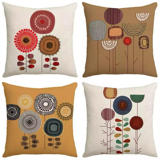 Retro Fashion Cotton Linen Blend Throw pillow Covers