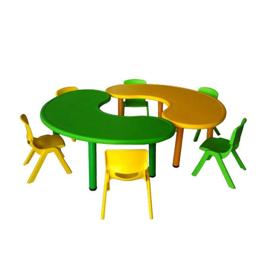 Bean Shape Kindergarten Table – Unbreakable Plastic Top