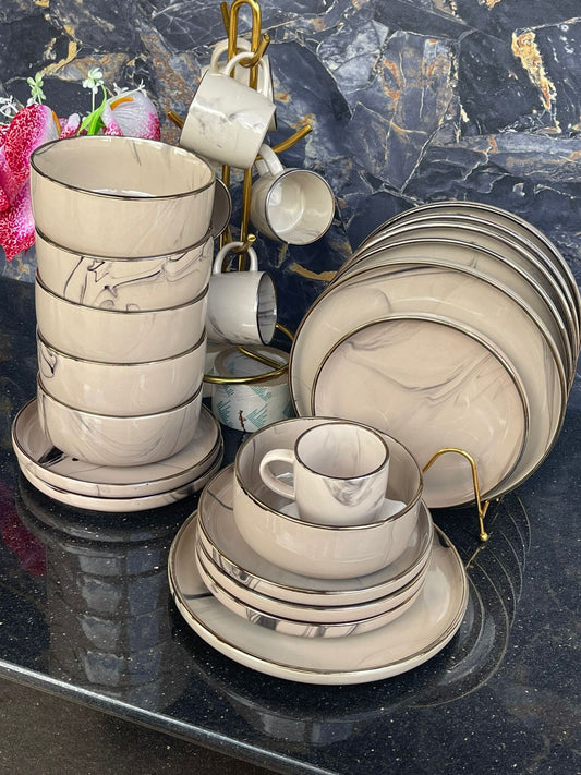 24pcs Marble Dinner set