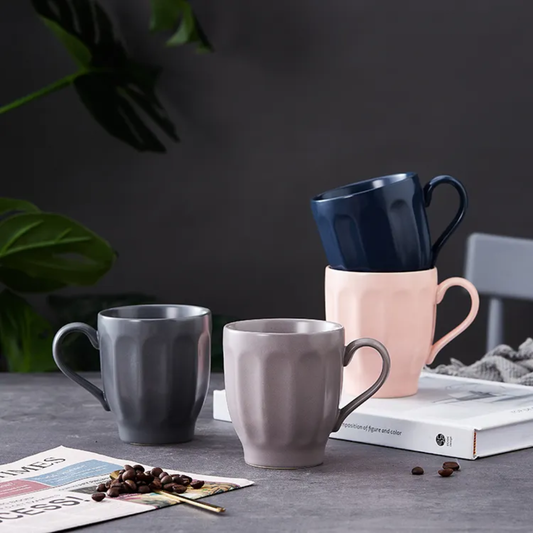 6pcs Matte Glaze Porcelain Ceramic Cup