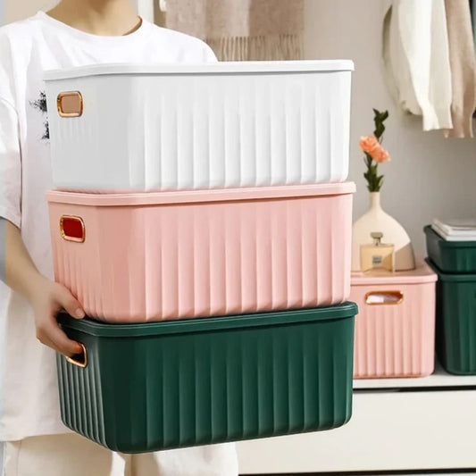 Luxury storage basket with lid