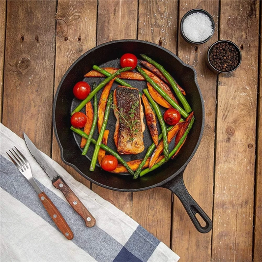 Extra Large 30cm Cast Iron Skillet Fry Pan
