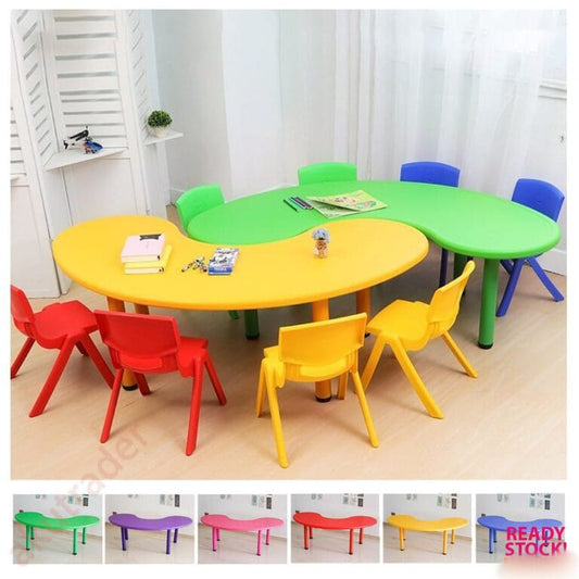 Bean Shape Kindergarten Table – Unbreakable Plastic Top