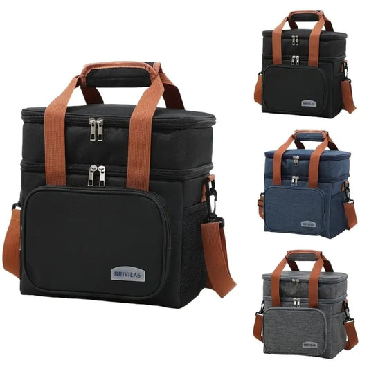Premium Double Compartment Insulated Lunch Bag
