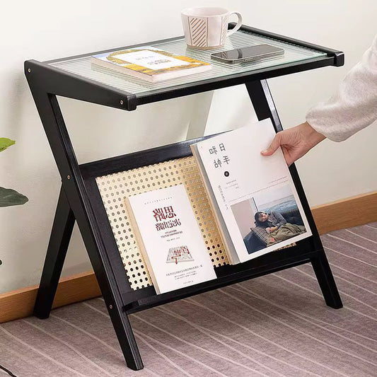 Rattan Side Table/ Bedside Table/Boho End Table