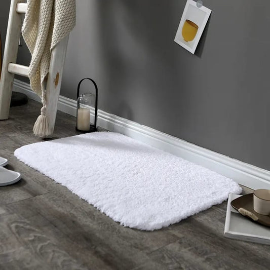 Bathroom absorbent fluffy mat