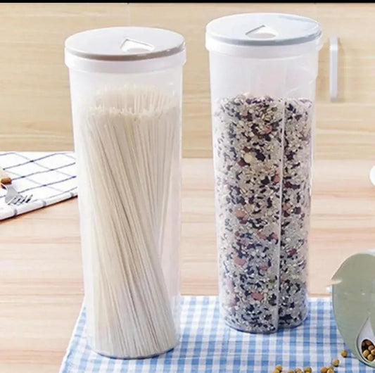 Grain storage spaghetti containers