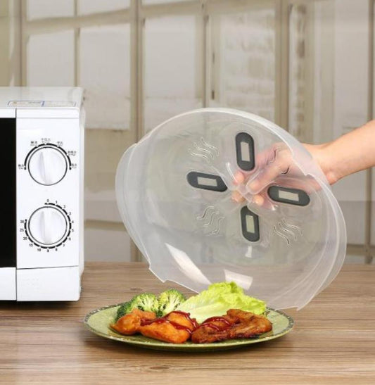 Magnetic Microwave Food Cover – Ventilated, Oil-Proof & Dishwasher Safe