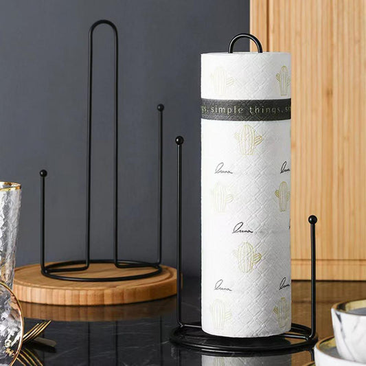 Light luxury metallic paper towel holder