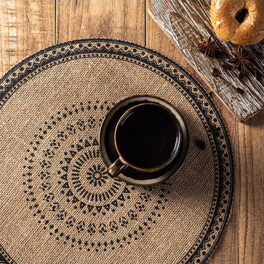 6-Piece Boho Style Jute Table Placemats