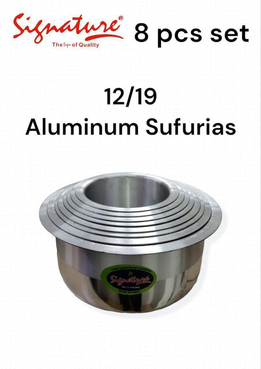 8 pc alluminium sufuria