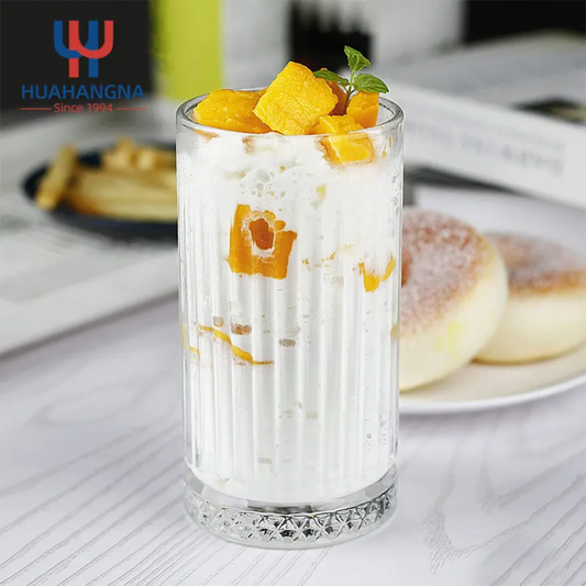 6pcs Classical Engraved Ribbed Glassware Crystal glasses 
