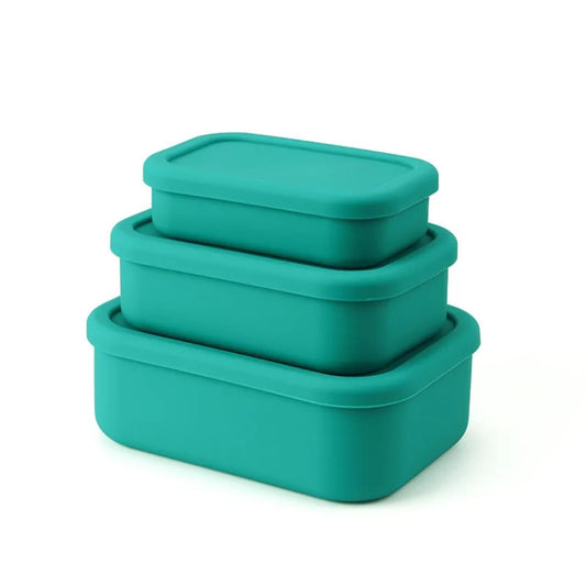 Reusable Leak Proof Silicone Lunch Box Set