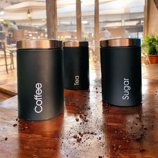 Stylish 3 Pc Canister Set for Kitchen Organization