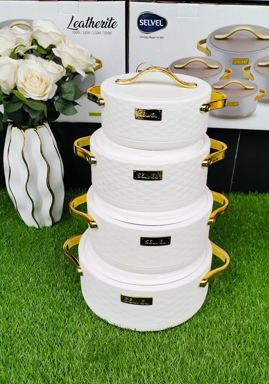 4pcs Luxurious Insulated Hotpot Set – Food Warmers 1L to 3.5L