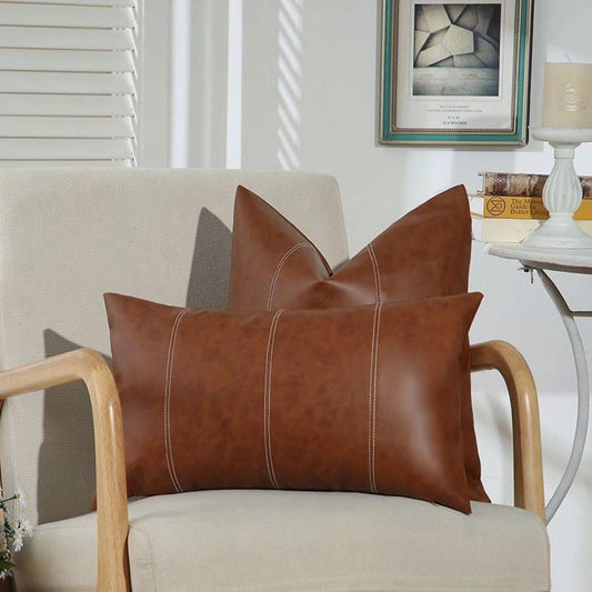 Leather pillow cases