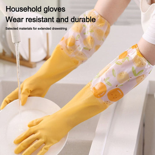 Long silicon waterproof kitchen/household gloves