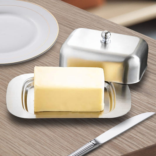 Metal Butter Dish with Lid,
