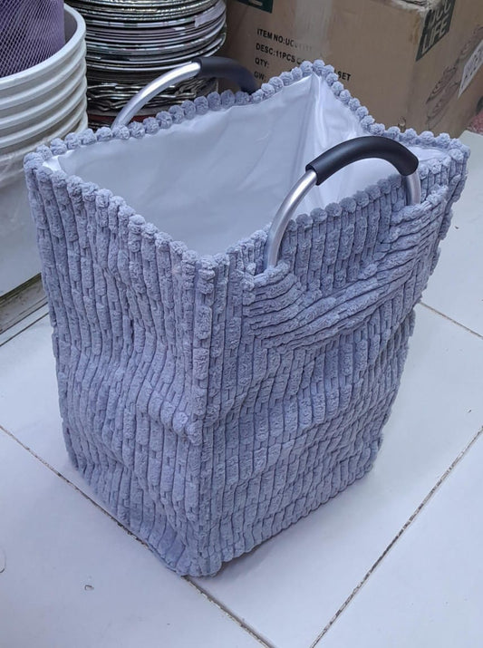 Velvet laundry basket