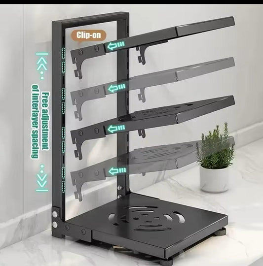 Kitchen adjustable storage rack