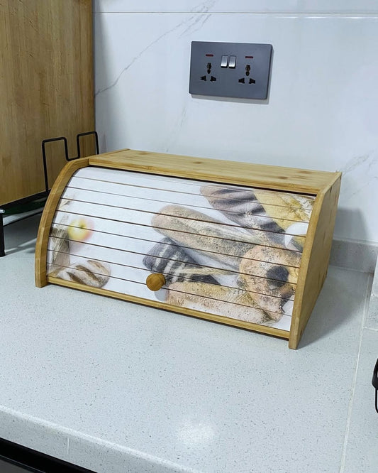 Eco-friendly Bamboo Bread Bin