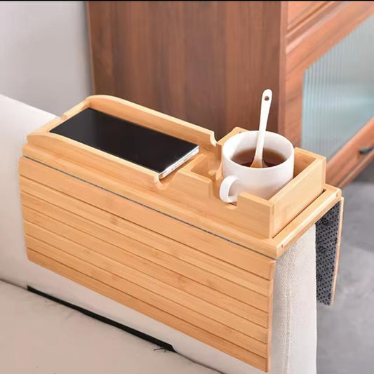 Bamboo Sofa Armrest Organizer