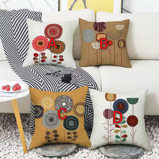 Retro Fashion Cotton Linen Blend Throw pillow Covers