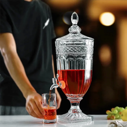 Glass Beverage Dispenser with Tap – Juice Decanter 3L & 5L