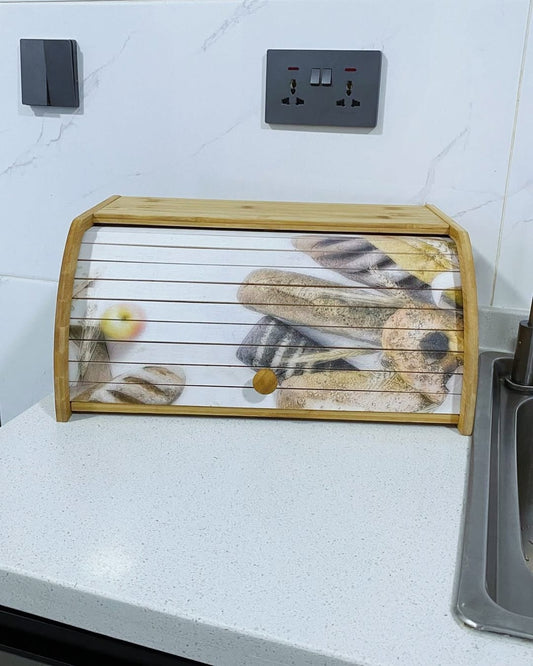 Eco-friendly Bamboo Bread Bin