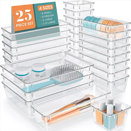 25pcs set drawer organizers