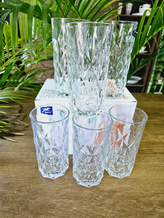 6 px heavy silver glass