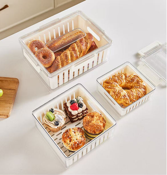Durable 3pcs Stackable Kitchen Storage Containers