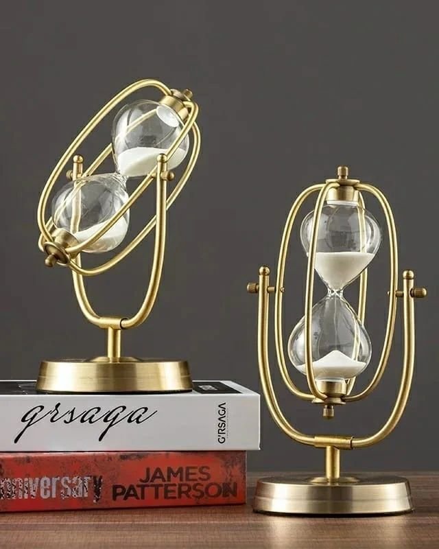 Rotatable Metallic Sand Hourglass | - Elegant Households KE