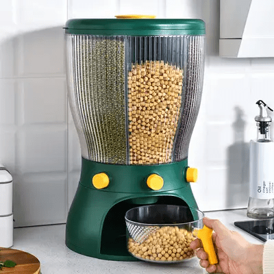 Rotating 4 partition cereal dispenser | - Elegant Households KE